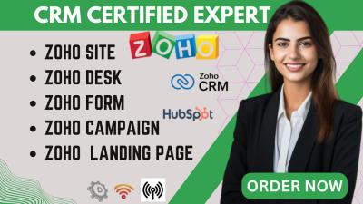 I Will Do Zoho CRM, Zoho Form, Zoho Campaign, Zoho Site, and Landing Page