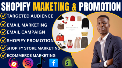 I Will Do E-commerce Shopify Marketing, SEO, Social Media Promotion, and Facebook Ads Management