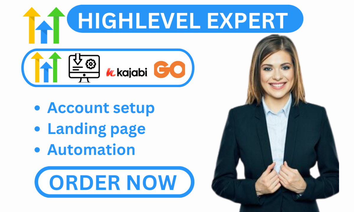 I Will Setup GoHighLevel Landing Page, GHL, Kajabi, Go High Level Website, and Go Pipeline Pro