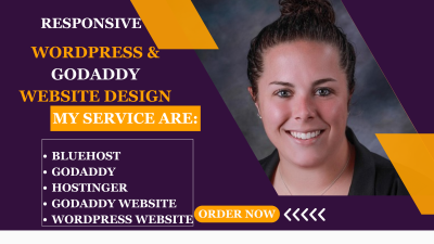 I Will Create a Responsive WordPress Website, GoDaddy Website Design, and WordPress Landing Page