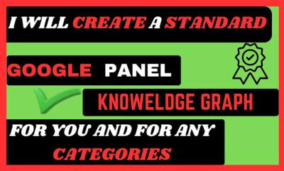 I Will Create a Google Knowledge Panel or Graph for Any Category