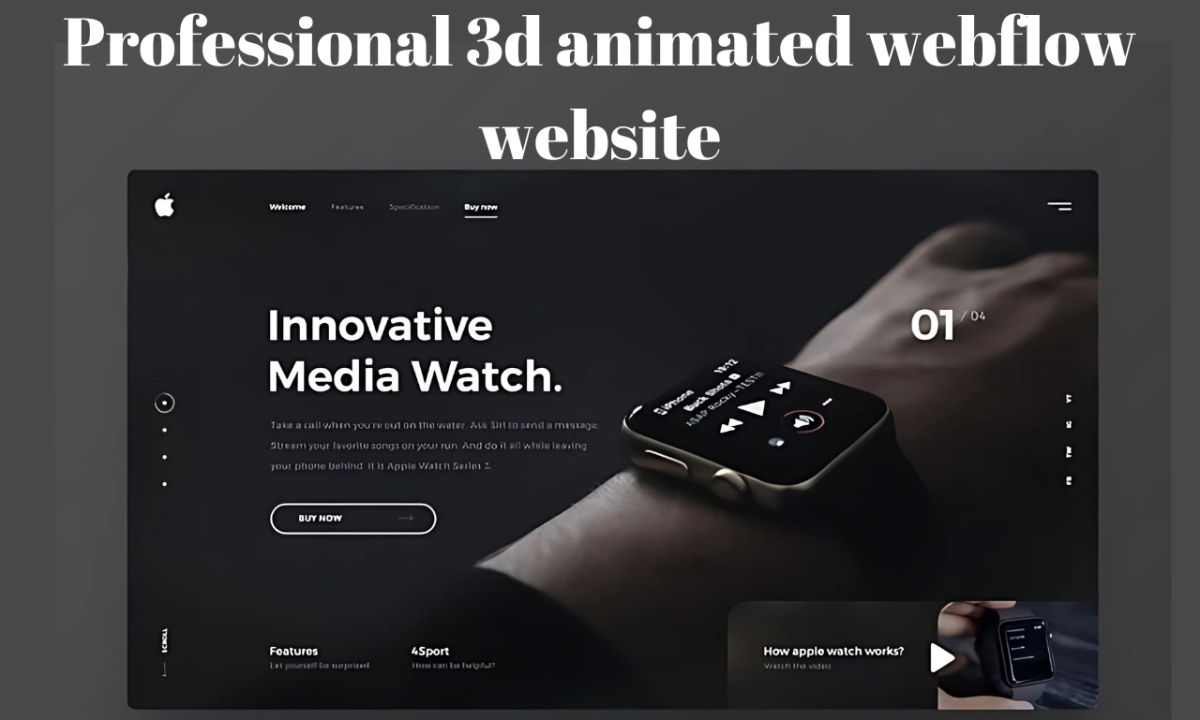 I Will Create a 3D Interactive Webflow Website Animation with Spline 3D and Apple Scroll Effects