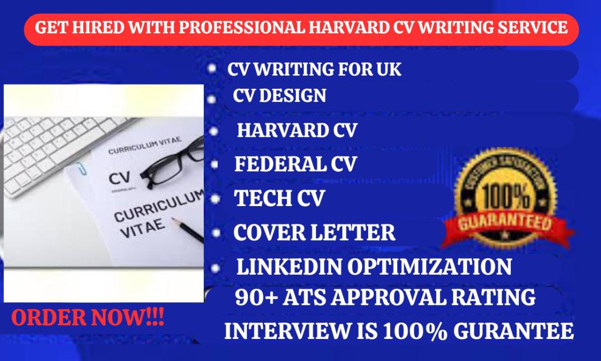 I Will Create a Professional Resume, Cover Letter, CV in Harvard Style, and Optimize Your LinkedIn Profile