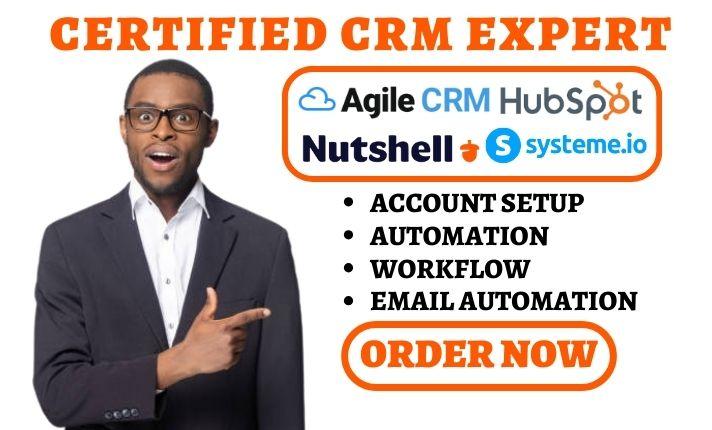 I Will Setup Agile CRM, Nutshell CRM, Bitrix24, Monday CRM, Salesforce, HubSpot Automation