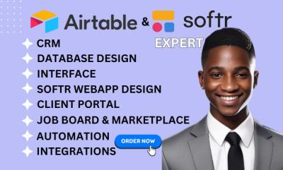 I Will Be Your Airtable CRM Expert and Integrate with Softr, Zapier, Stripe, and Make