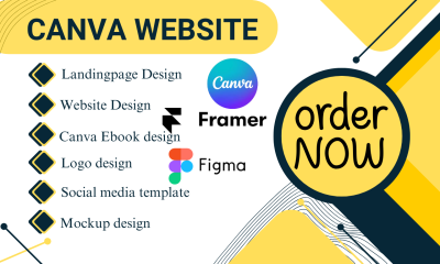 I Will Design Attractive Website, Ebook Design, and Landing Page with Canva, Figma, Framer