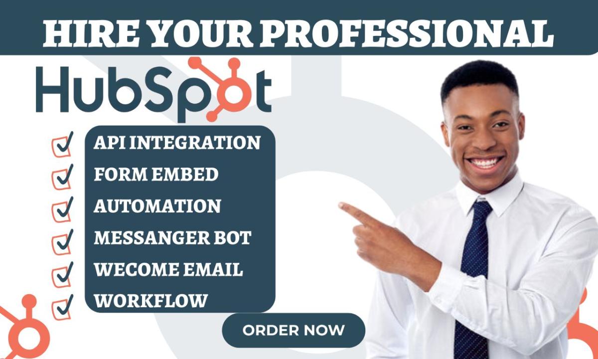 I Will Set Up HubSpot Live Chat Agent Chatbot Integration Automation Website Bot CRM VA