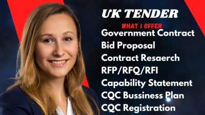 UK Tender CQC Registration Government Contract Bid Proposal Writing