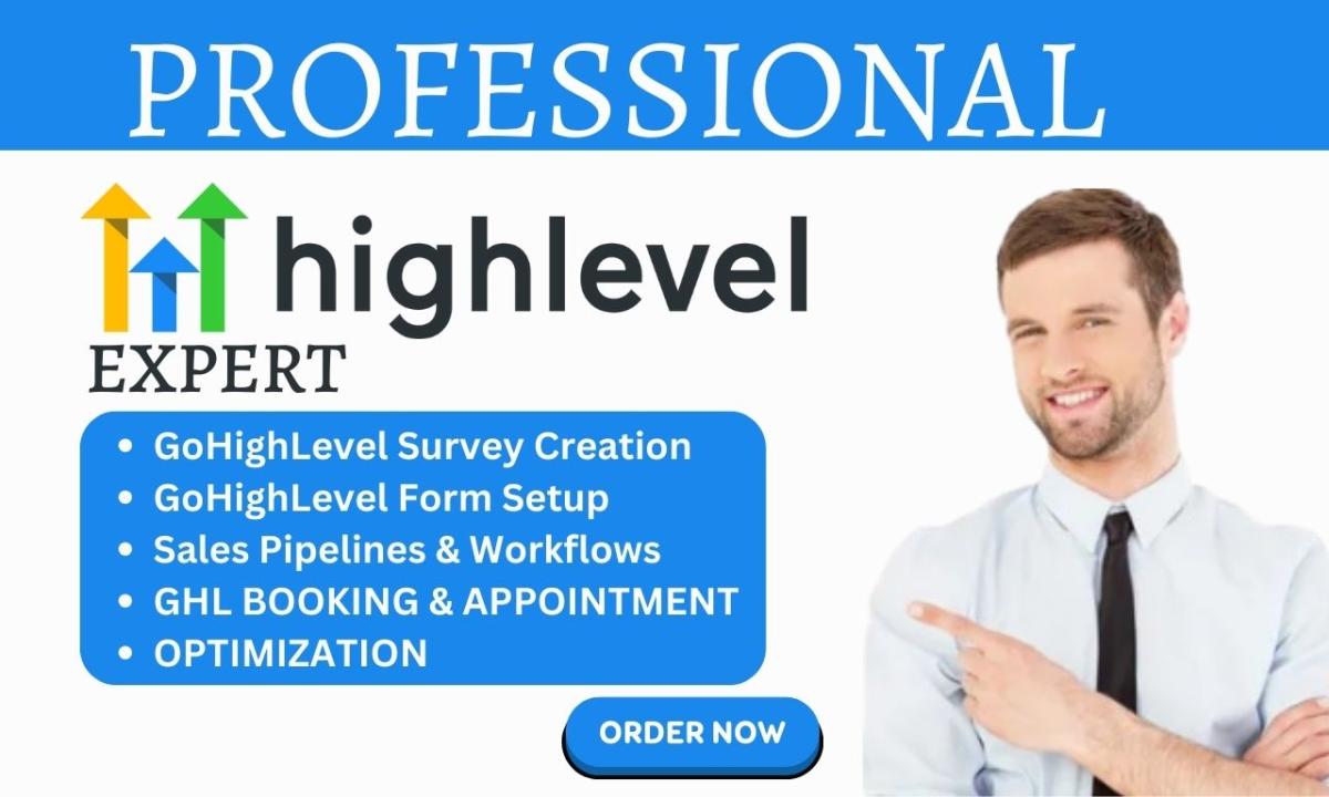 I Will Setup Go HighLevel Appointment, GHL Booking Form, GHL Sales Funnel, Automation & CRM