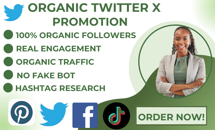 I Will Boost Your Twitter Promotion and Marketing with Organic Followers Growth