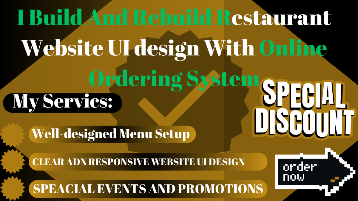 I Will Design a Stunning UI for Your Restaurant Website with an Integrated Online System