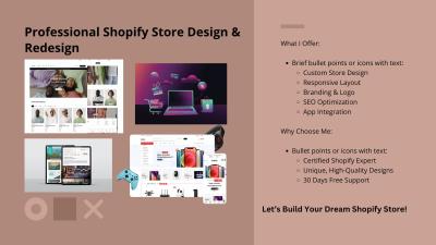 I Will Create a High Converting Shopify Dropshipping Store and Boost Your Sales