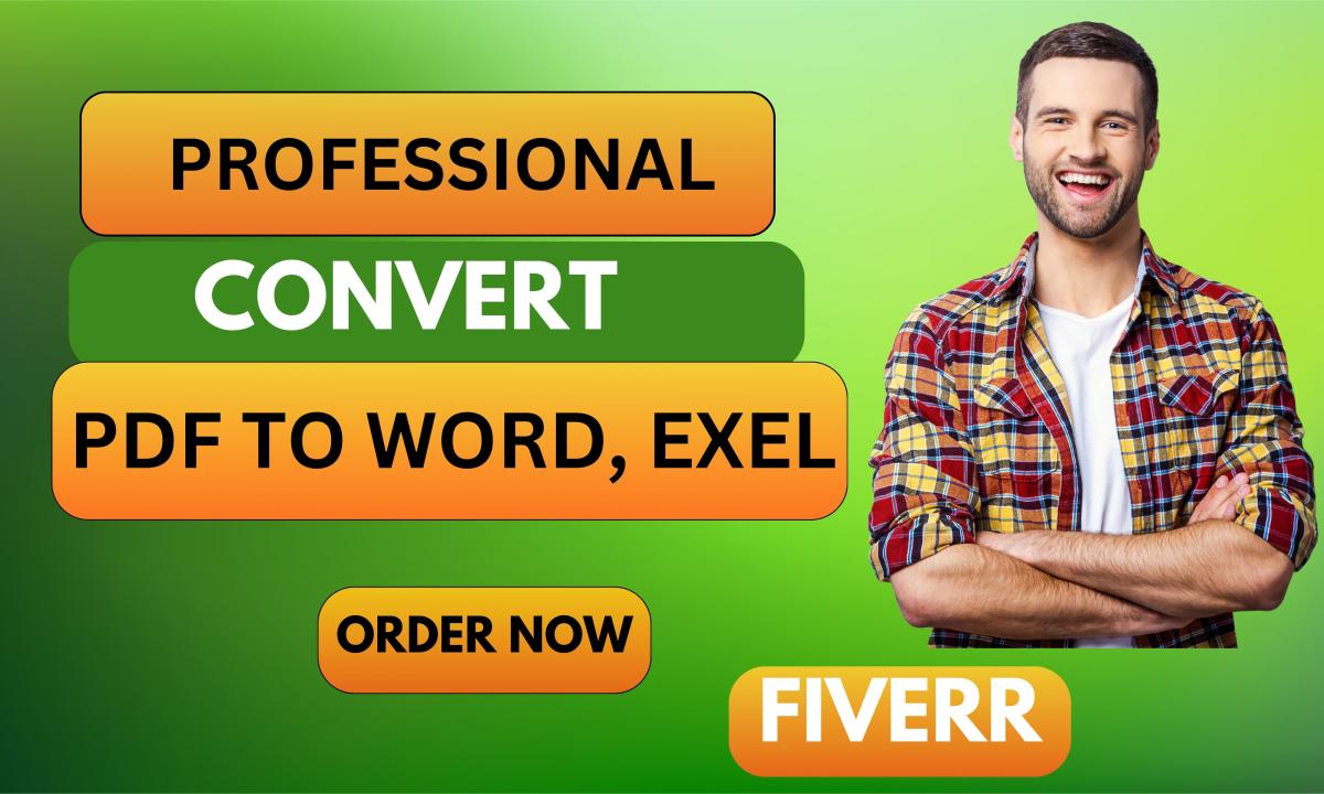 PDF to Word, Handwriting to Word, Convert Scan PDF to Excel Services