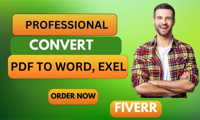 PDF to Word, Handwriting to Word, Convert Scan PDF to Excel Services