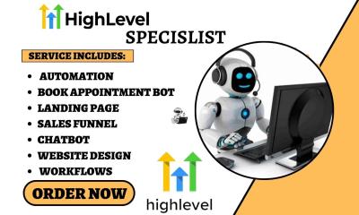 Professional Setup of GoHighLevel Appointment Booking, AI Chatbot & Automation