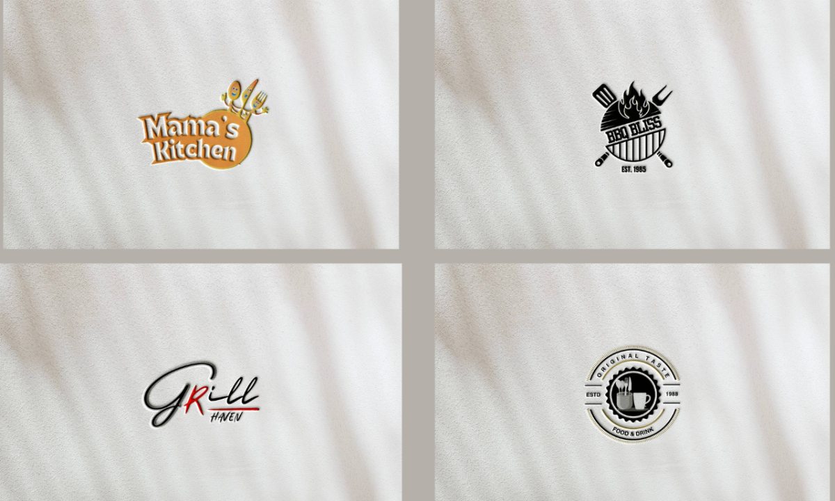 I Will Design Creative Food, Cafe, BBQ, Restaurant Logo with Branding