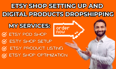 I Will Set Up an Etsy Shop with Digital Products Drop Shipping