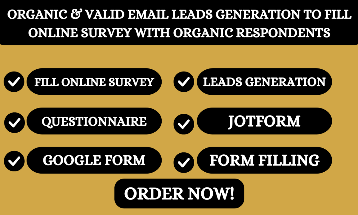 I Will Generate Valid Email Leads and Fill Online Survey Poll with Organic USA Respondents