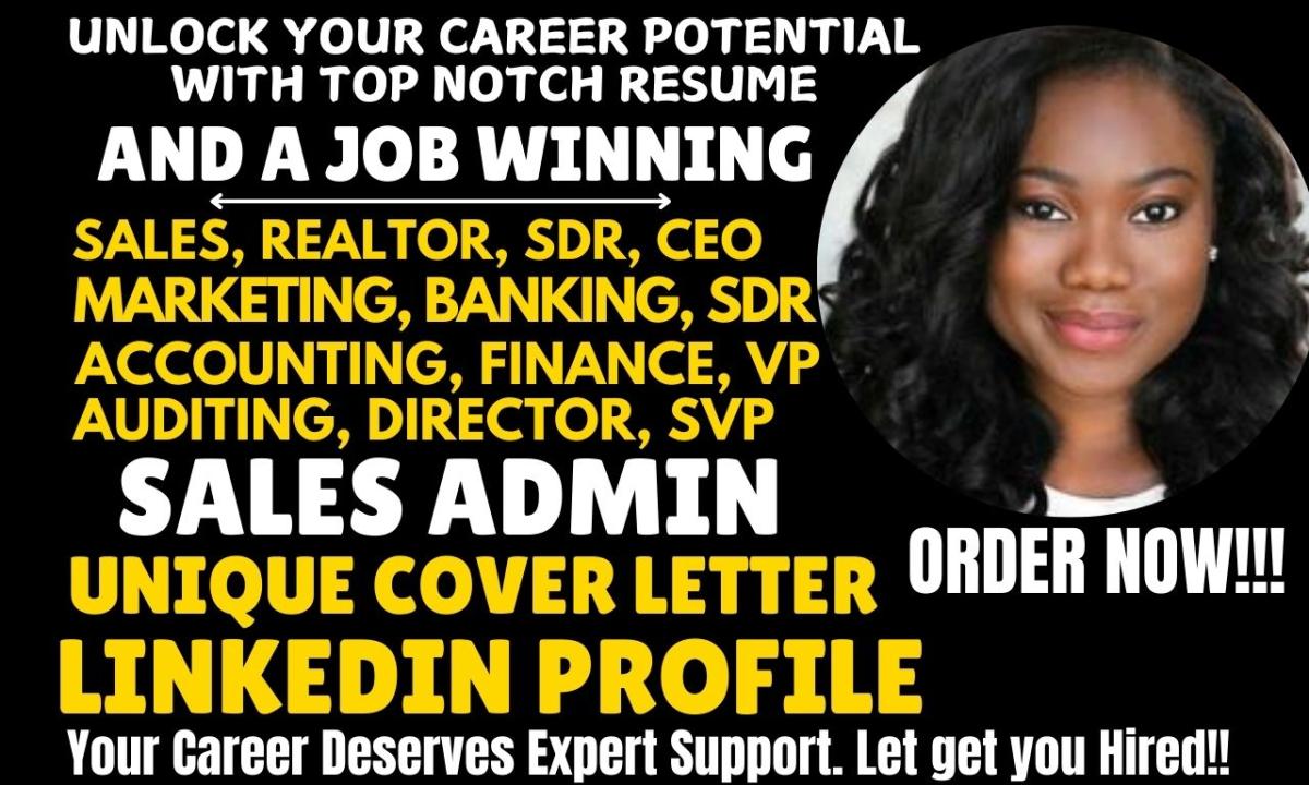 I Will Write Resumes for Tech Sales, Inside Sales, Finance, Marketing, SDR, SaaS, and B2B