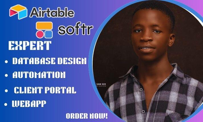 I Will Setup Airtable, Airtable Database, Automation, Softr Web App, Client Portal