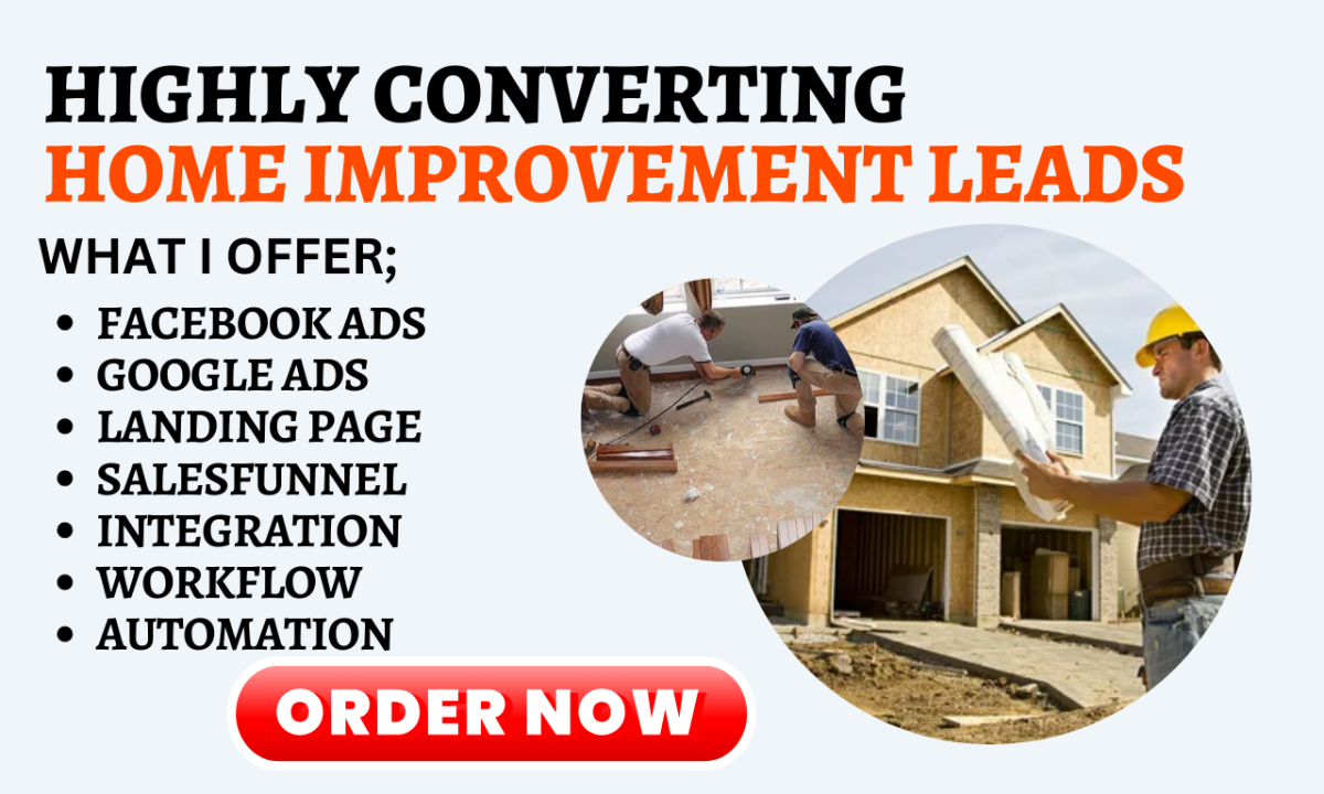 I Will Provide Home Improvement Leads, Renovation Leads List, Roofing Leads Automation