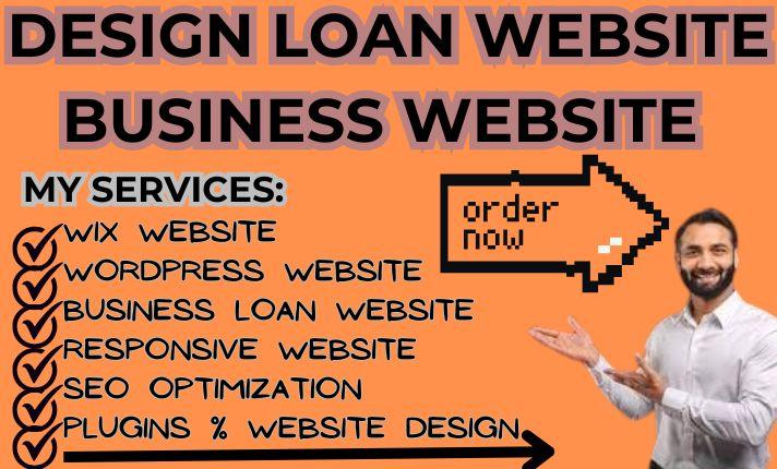 I Will Design Loan Website, Mortgage Website, Business Loan Website