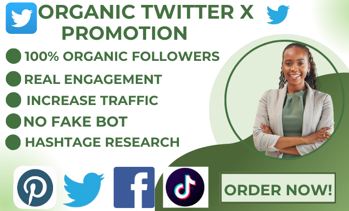 I Will Boost Your Twitter Promotion and Marketing with Organic Followers Growth