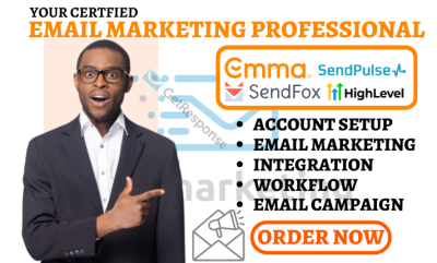 I Will Set Up Emma, SendFox, Sendy, SendPulse, GetResponse, and GHL Email Campaign Automations