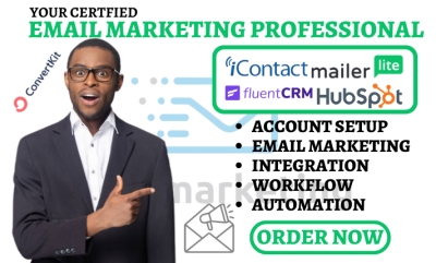 I Will Set Up iContact, FluentCRM, ConvertKit, MailerLite, and HubSpot Campaigns