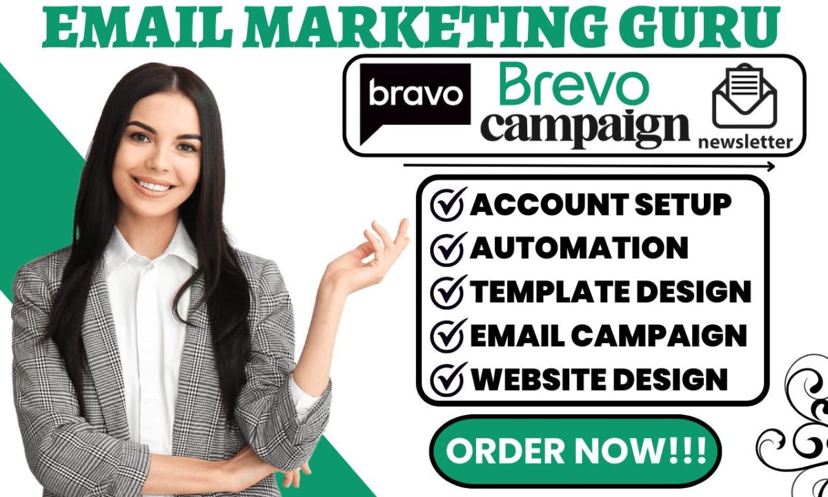 I Will Setup Custom Editable Brevo Email Template Design for Bravo Newsletter Marketing VA