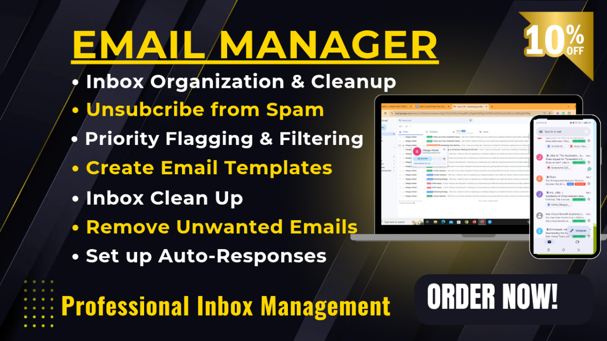 I Will Manage Your Emails and Organize Your Inbox