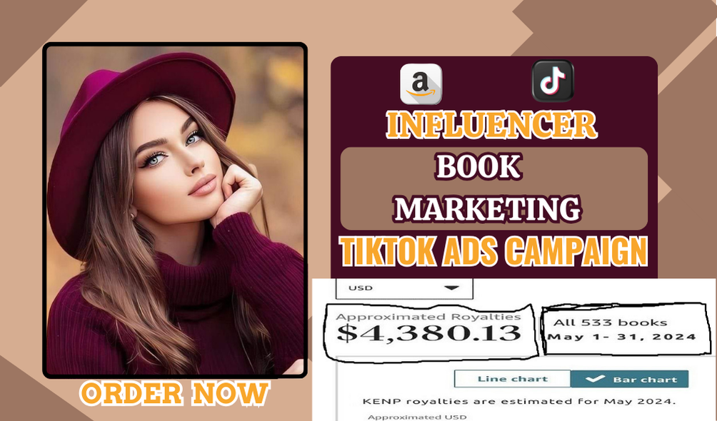 I Will Promote Your Book or eBook on TikTok BookTok Account with KDP TikTok Ads Campaign