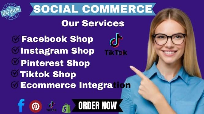 I Will Set Up Your Pinterest Shop, Instagram Shop, TikTok, Facebook, and Integrate to Shopify