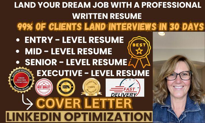 I Will Write Professional ATS Resume, Cover Letter, and Optimize Your LinkedIn Profile