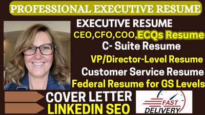 I Will Write ECQs, Executive Resumes, and ATS Federal Resumes for USAJOBS