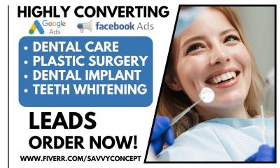 Generate Dental Care, Plastic Surgery, Dental Clinic, Implant, and Teeth Whitening Leads