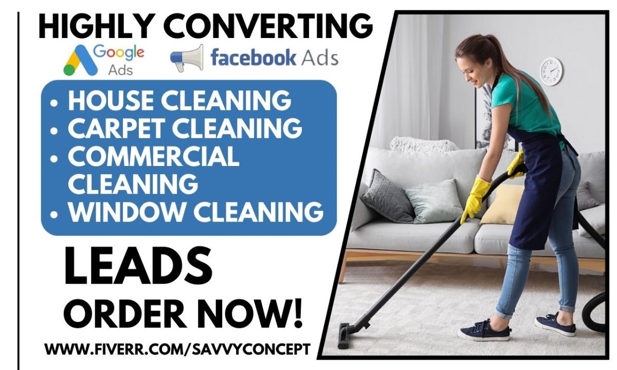 Generate House Cleaning, Carpet Cleaning, and Commercial Window Office Cleaning Leads