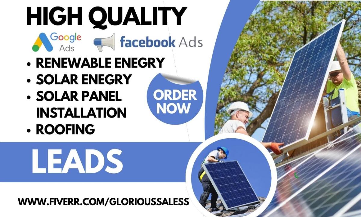 Generate Renewable Energy: Solar Energy & Solar Panel Roofing Construction Leads