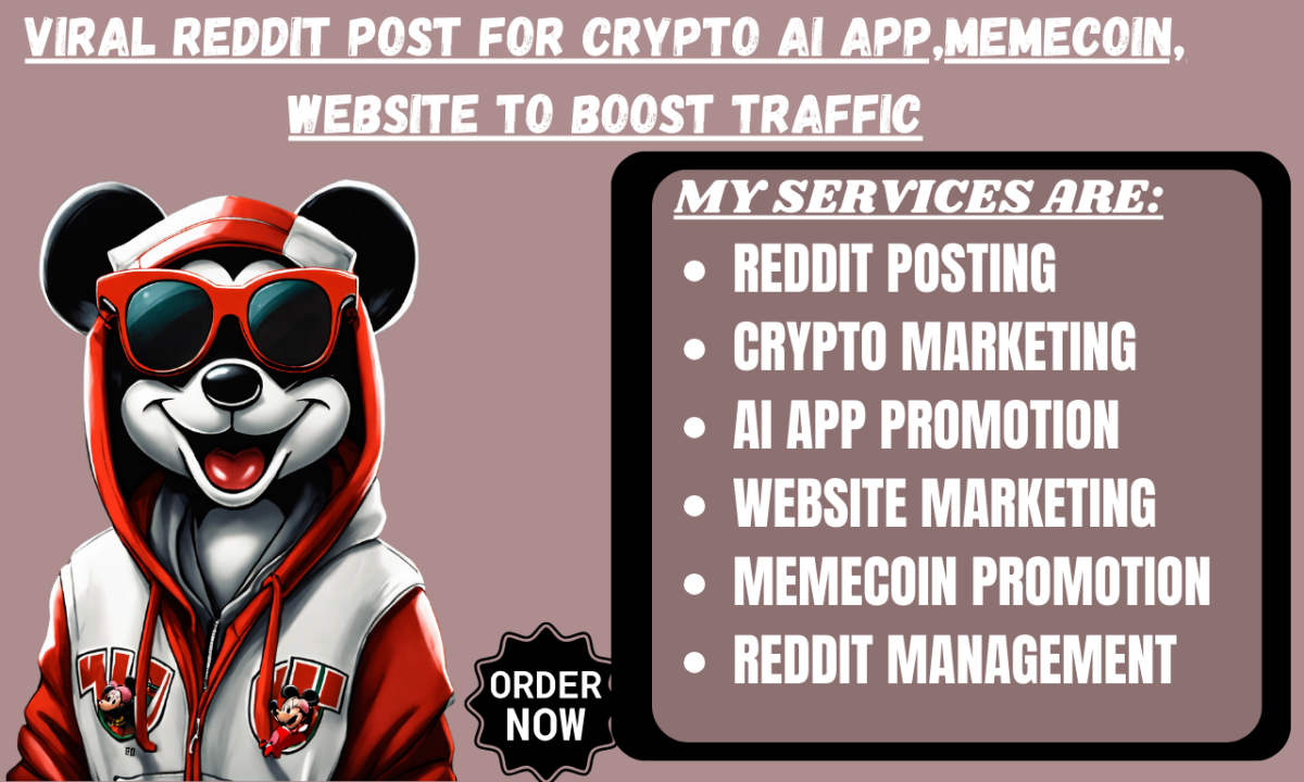 I Will Create a Viral Reddit Post for Your Crypto AI App, Memecoin, or Website to Boost Traffic