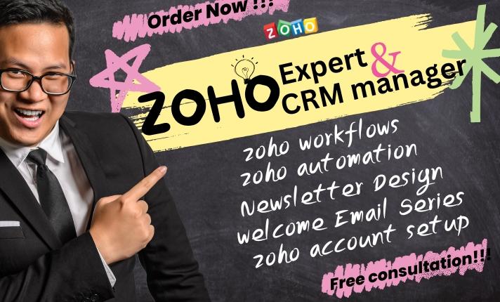 I Will Be Your Zoho CRM Developer, Zoho Management Expert, and Setup Zoho CRM