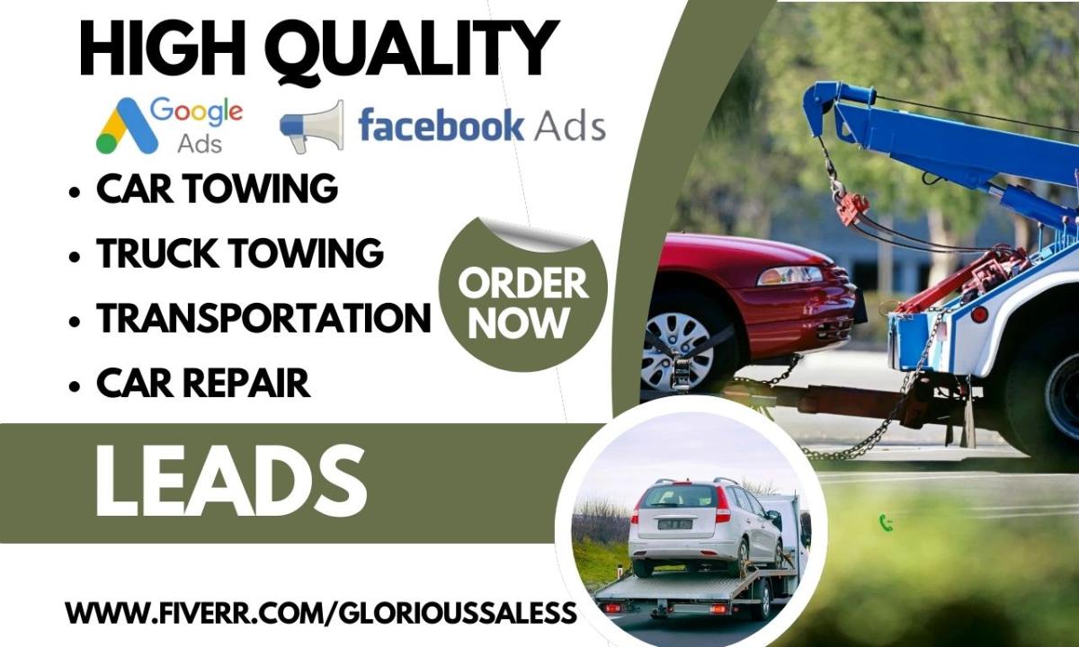 Generate Towing Leads for Car Repair, Towing, Roadside Assistance, and Transport