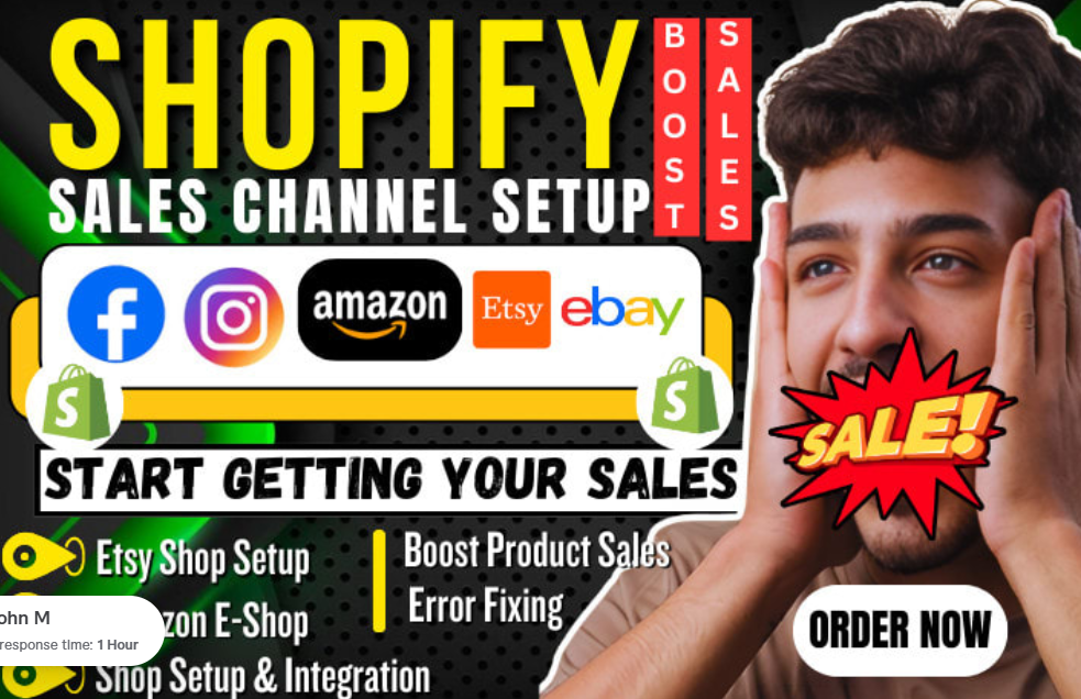 I Will Setup Shopify Sales Channel and Integrate Facebook, Instagram, Etsy, and Amazon