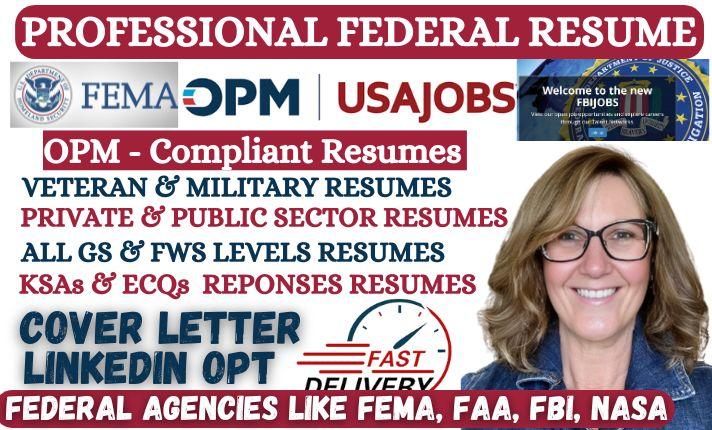 I Will Write Federal Resumes for USAJOBS, ATS, Executive Resumes, and Engineering Resumes