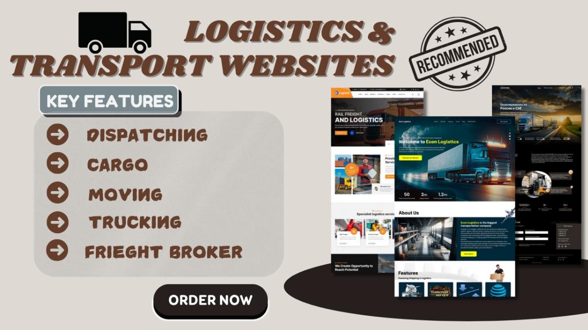 I Will Build a Logistics Website for Trucking, Transport, Dispatch, Freight, and Cargo Services