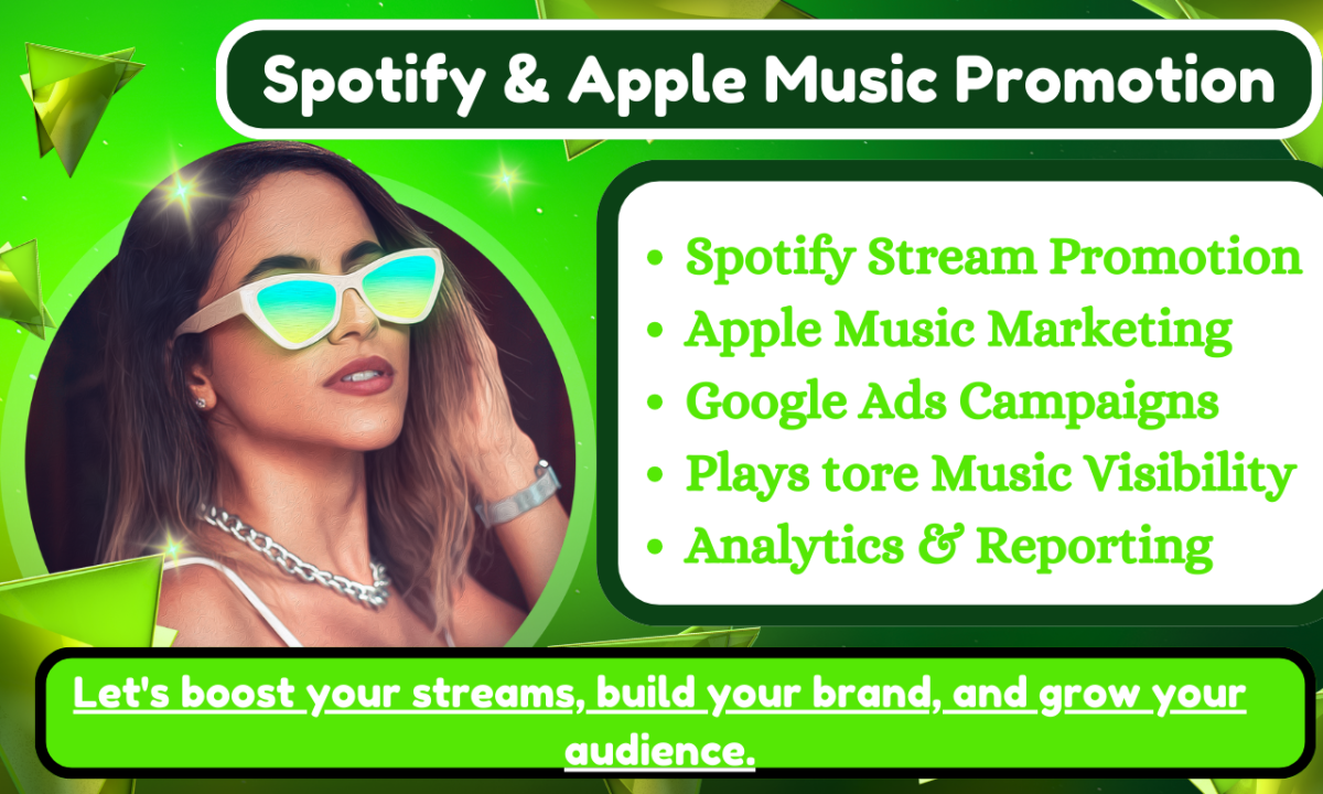 I Will Setup Ads for Apple Music, Google Play Store, Spotify, and App Music Promotion