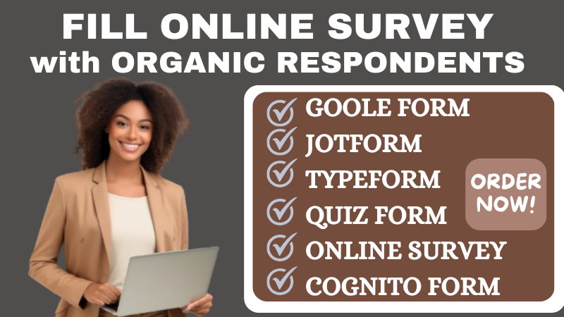 I Will Conduct and Fill Online Survey Forms Questionnaire for Over 1000 USA Respondents