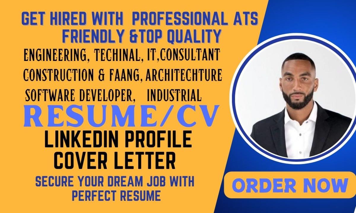 I Will Craft Professional Engineering, Technical, IT Resumes, and LinkedIn Profiles