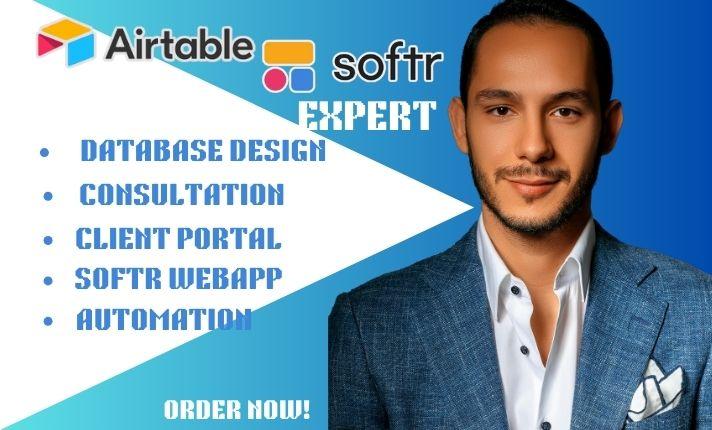 I Will Set Up Airtable Database, Airtable Automation, and Softr Web App Client Portal