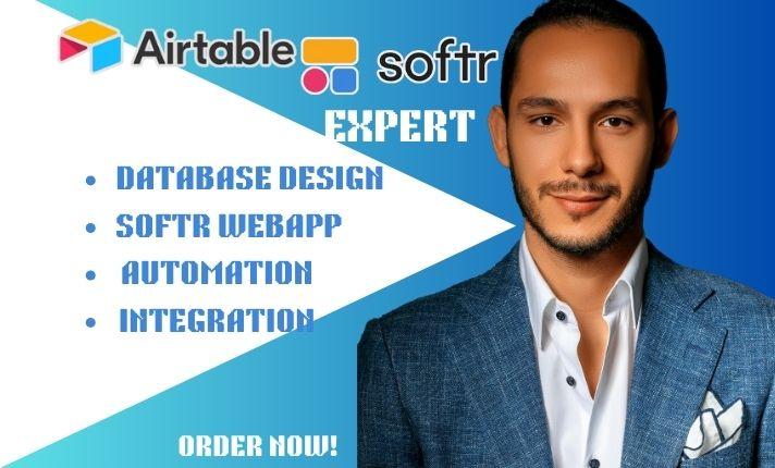 I Will Setup Airtable, Airtable Database, Softr Webapp Design, and Airtable Automation