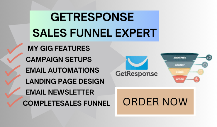 I Will Design Getresponse Squeeze Page, Sales Page, Email Automation, or Landing Page